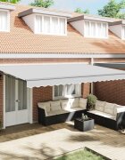 vidaXL Рамка за сенник Регулирума Антрацит 5 x 3 m Стомана