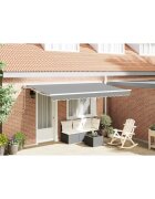 vidaXL Рамка за сенник Регулирума Бял 4 x 2 m Стомана