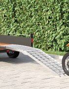 vidaXL Рампа за мотоциклети 680 кг Сребрист 680 кг Алуминий