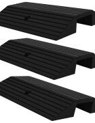 vidaXL Рампи за праг тип мост 3 бр 49x40x8 см гума