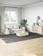 vidaXL Ръшкав килим антрацит 240x340 см полиестер