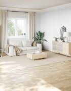 vidaXL Ръшкав килим кремаво бял 240x340 см полиестер