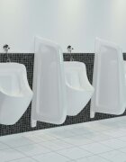 vidaXL Разделител за писоари със стенен монтаж керамика бял