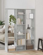 vidaXL Разделител за стая бетонно сив 100x24x140 см инженерно дърво