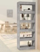 vidaXL Разделител за стая бетонно сива 60x30x166 см инженерно дърво