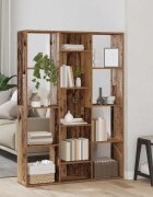 vidaXL Разделител за стая/библиотека старо дърво 100x24x140 см ПДЧ