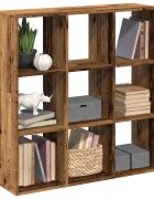 vidaXL Разделител за стая / библиотека старо дърво 102x29x1035 см