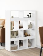 vidaXL Разделител за стая бял 100x33x1255 см инженерно дърво