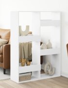 vidaXL Разделител за стая бял 100x33x135 см инженерно дърво