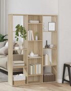 vidaXL Разделител за стая дъб сонома 100x24x140 см инженерно дърво