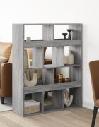 vidaXL Разделител за стая сив сонома 100x33x1255 см инженерно дърво