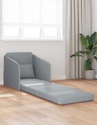 vidaXL Разтегателен диван легло Светлосиво 65 x 80 x 83 см текстил