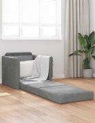 vidaXL Разтегателен диван легло Тъмен сив 74 x 77 x 81 см Кадифе