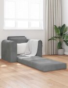 vidaXL Разтегателен диван легло Тъмен сив 98 x 71 x 83 см Кадифе