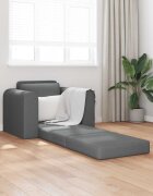 vidaXL Разтегателен диван легло Тъмен сив 98 x 71 x 83 см текстил