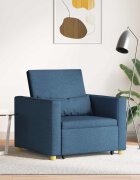 vidaXL Разтегателен диван с единично легло Синьо 90 x 165 x 87 см