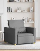 vidaXL Разтегателен диван с единично легло Тъмносив 90 x 165 x 87 см