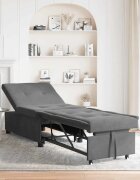 vidaXL Разтегателен диван с матрак Тъмен сив 194 x 67 x 82 см