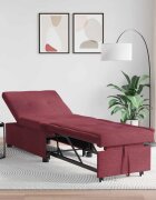 vidaXL Разтегателен диван с матрак Виненочервен 194 x 50 x 82 см