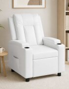 vidaXL Разтегателен стол Бяло 75 x 95 x 100 cm Текстил