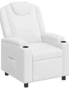vidaXL Разтегателен стол Бяло 75 x 95 x 106 см Текстил