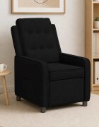 vidaXL Разтегателен стол Черно 65 x 93 x 102 cm Текстил