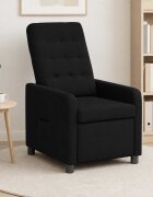vidaXL Разтегателен стол Черно 65 x 93 x 102 cm Текстил