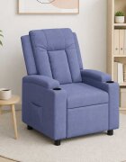 vidaXL Разтегателен стол Дънково син 75 x 95 x 100 cm Текстил