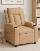 vidaXL Разтегателен стол Капучино 75 x 95 x 100 cm Текстил