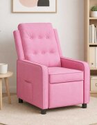 vidaXL Разтегателен стол Розово 65 x 93 x 102 cm Текстил