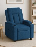 vidaXL Разтегателен стол Синьо 75 x 95 x 100 cm Текстил