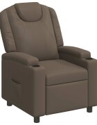 vidaXL Разтегателен стол Сиво 75 x 95 x 106 см Текстил