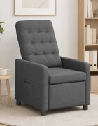 vidaXL Разтегателен стол Тъмносиво 65 x 93 x 102 cm Текстил