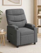 vidaXL Разтегателен стол Тъмносиво 75 x 93 x 102 cm Текстил