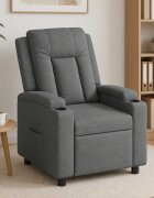 vidaXL Разтегателен стол Тъмносиво 75 x 95 x 100 cm Текстил
