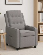 vidaXL Разтегателен стол Таупе 65 x 93 x 102 cm Текстил