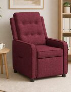 vidaXL Разтегателен стол Виненочервен 65 x 93 x 102 cm Текстил