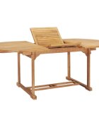 vidaXL Разтегателна градинска маса 150-200x100x75 см тик масив