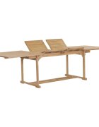 vidaXL Разтегателна градинска маса 180-280x100x75 см тик масив