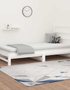 vidaXL Разтегателно дневно легло без матрак бяло 2x(90x200) см