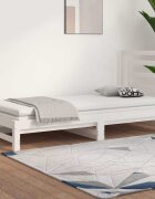 vidaXL Разтегателно дневно легло без матрак бяло 2x(90x200) см