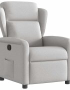 vidaXL Recliner Chair Cloud Grey Fabric