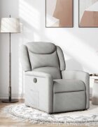 vidaXL Recliner Chair Cloud Grey Fabric