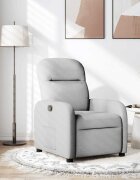 vidaXL Recliner Chair Cloud Grey Fabric