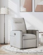 vidaXL Recliner Chair Cloud Grey Fabric