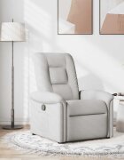 vidaXL Recliner Chair Cloud Grey Fabric