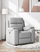 vidaXL Recliner Chair Cloud Grey Fabric