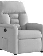vidaXL Recliner Chair Cloud Grey Fabric