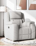vidaXL Recliner Chair Cloud Grey Fabric