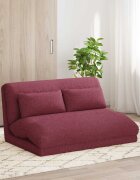 vidaXL Регулируем подов стол Виненочервен Текстил